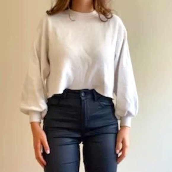 Bershka White Cropped Sweater - XS - Picture 1 of 3